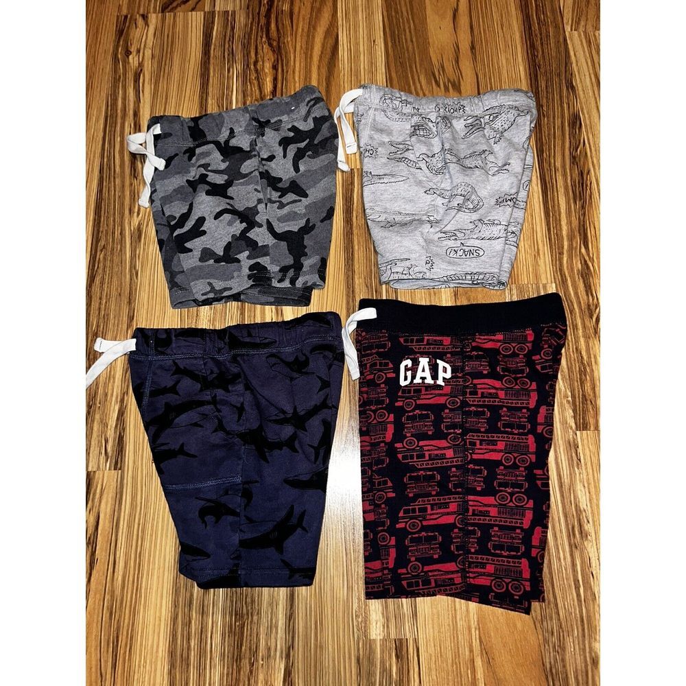 Carter's TCP Boys Cotton Shorts Sz 4 Lot Of 4